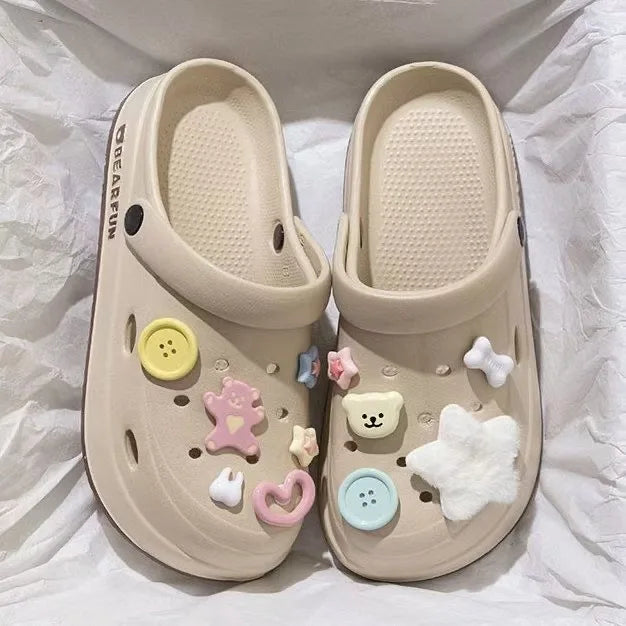 Women's rubber shoes like crocs