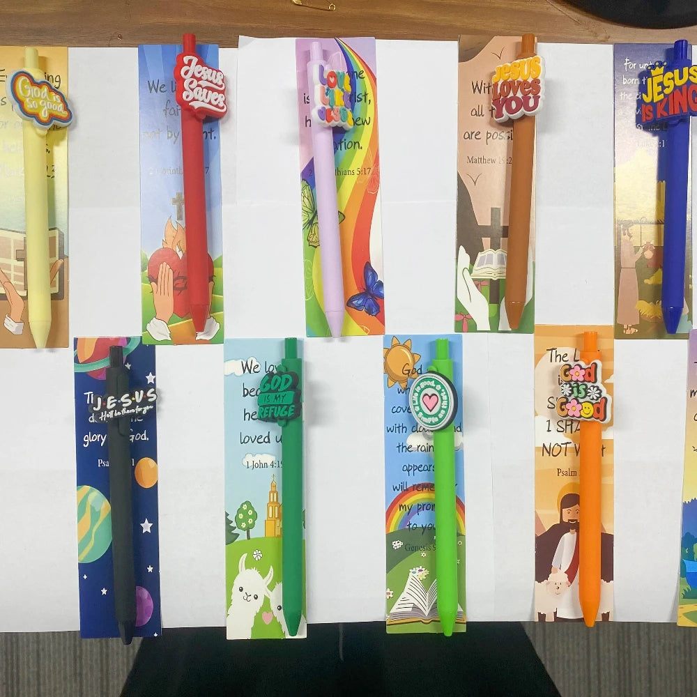 10 Sets Christian Pens and bookmark