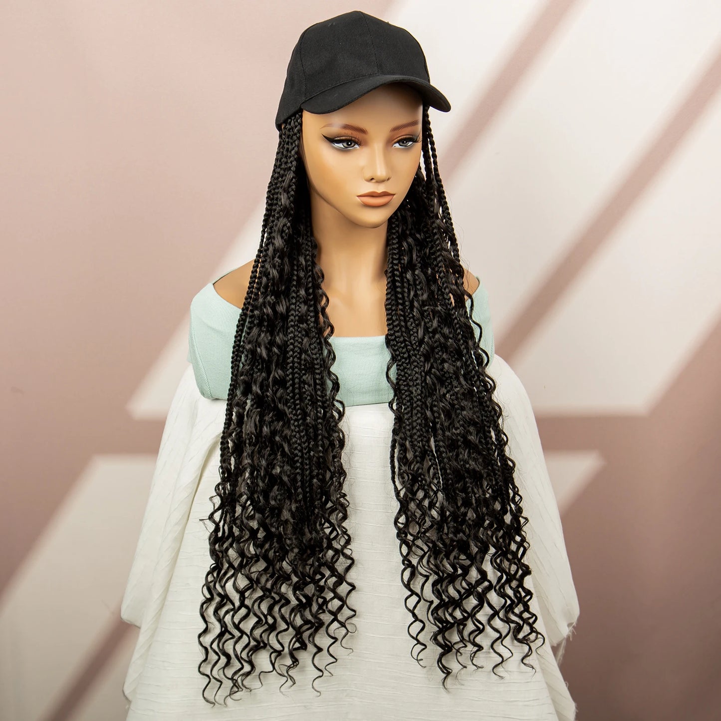 Synthetic Baseball Cap Wig