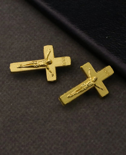 15Pcs Crucifix Cross Brooches Christian INRI Cross Badges Lapel Pin