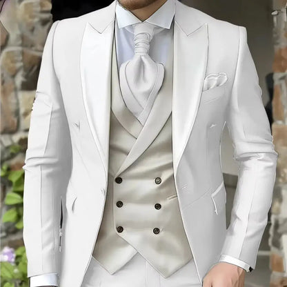 men's suit with peak lapel