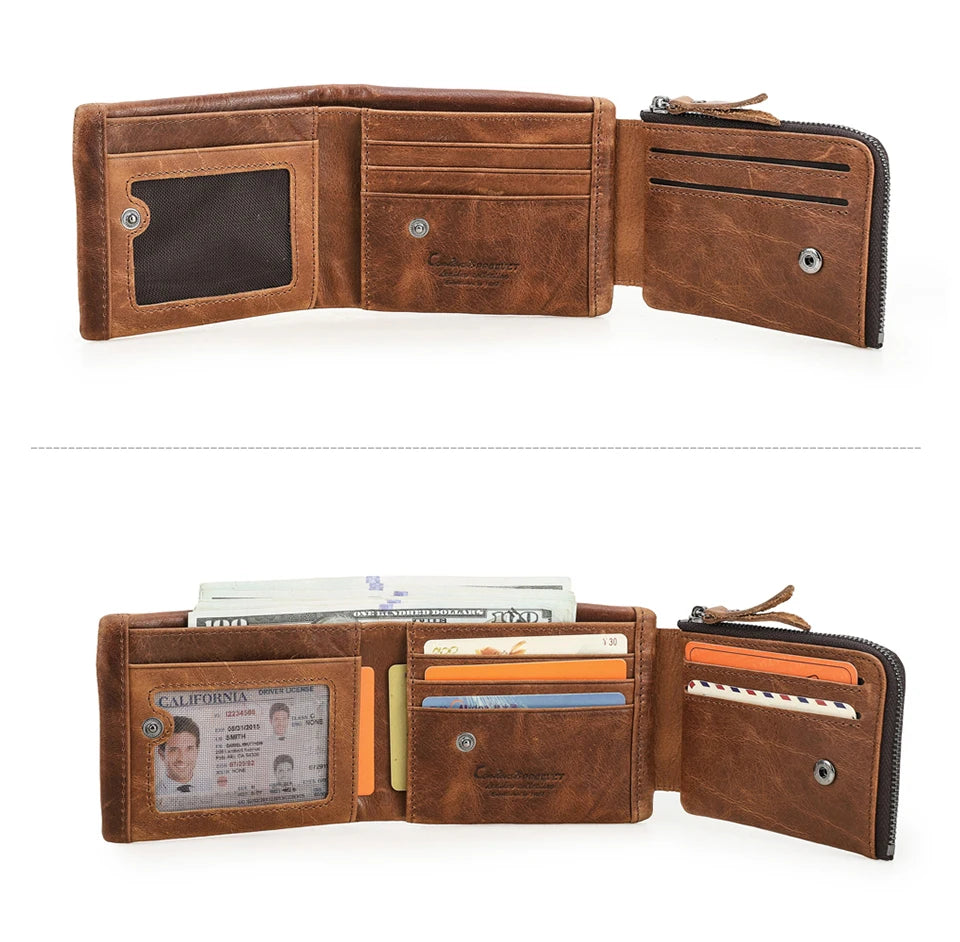 Cowhide Leather Wallet For Mens