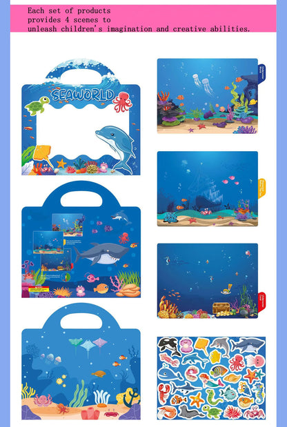 New Children Reusable Scene Cute Stickers