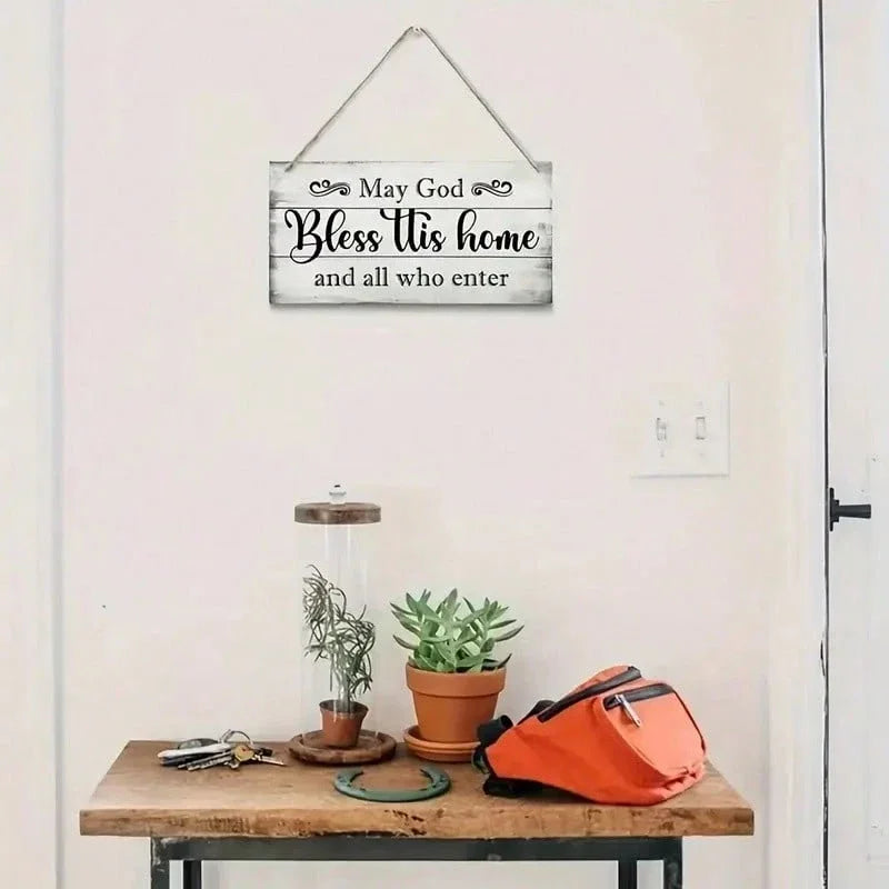 1 Retro 2D Flat Sign“God bless this home”