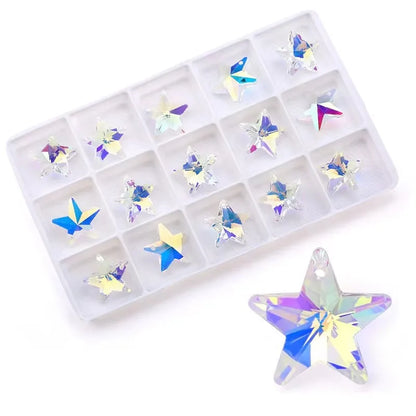 crystal STAR beads 18mm crystal