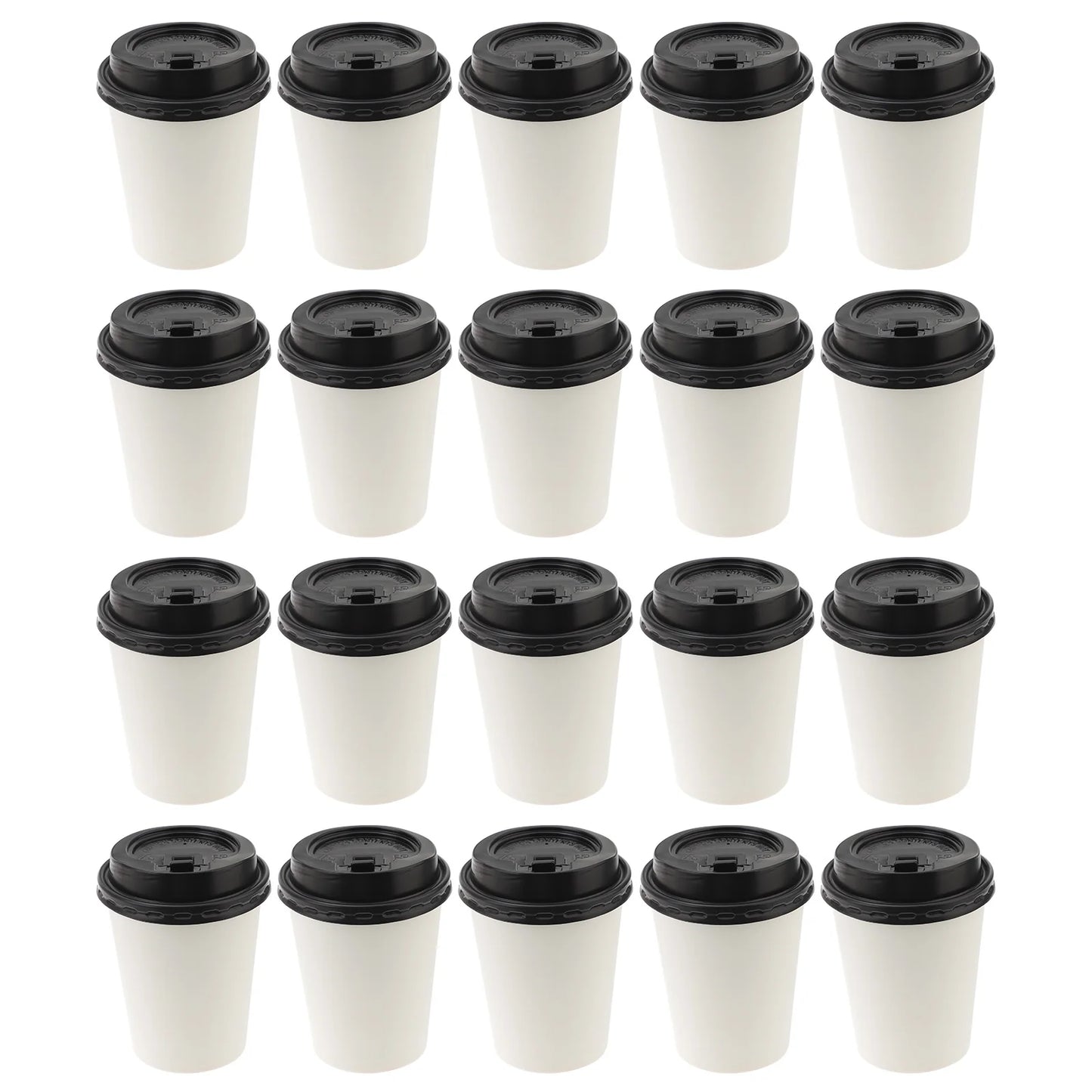 50pcs Disposable Coffee Cups Insulation Takeaway