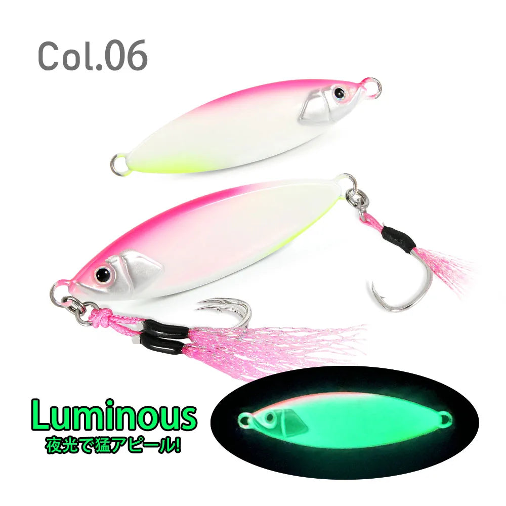 Glow Fishing Lure Casting Tuna15g30g40g60g Slow Pitch Jig Sea Bass