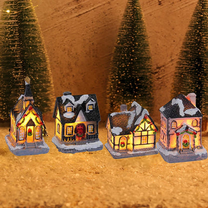 Mini LED Christmas Village Houses