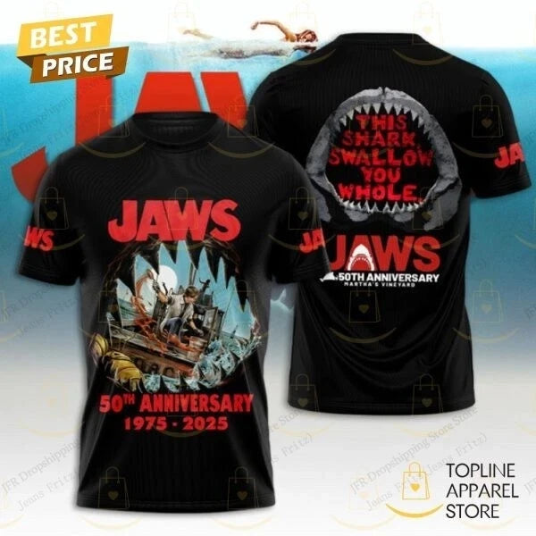 Men's And Women's 3D Pr, Fashionable Shark T-shirt,