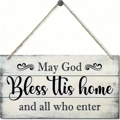 1 Retro 2D Flat Sign“God bless this home”