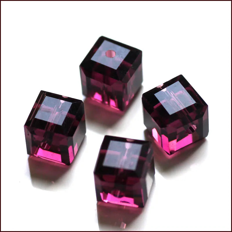 cube beads crystal