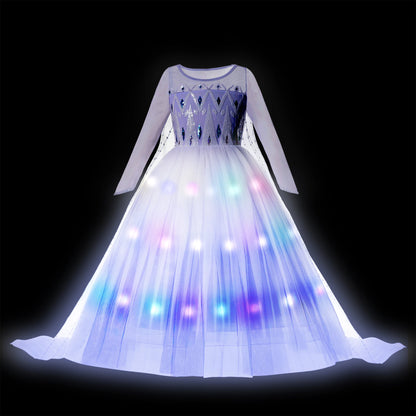 Girl Princess Dress with LED Light