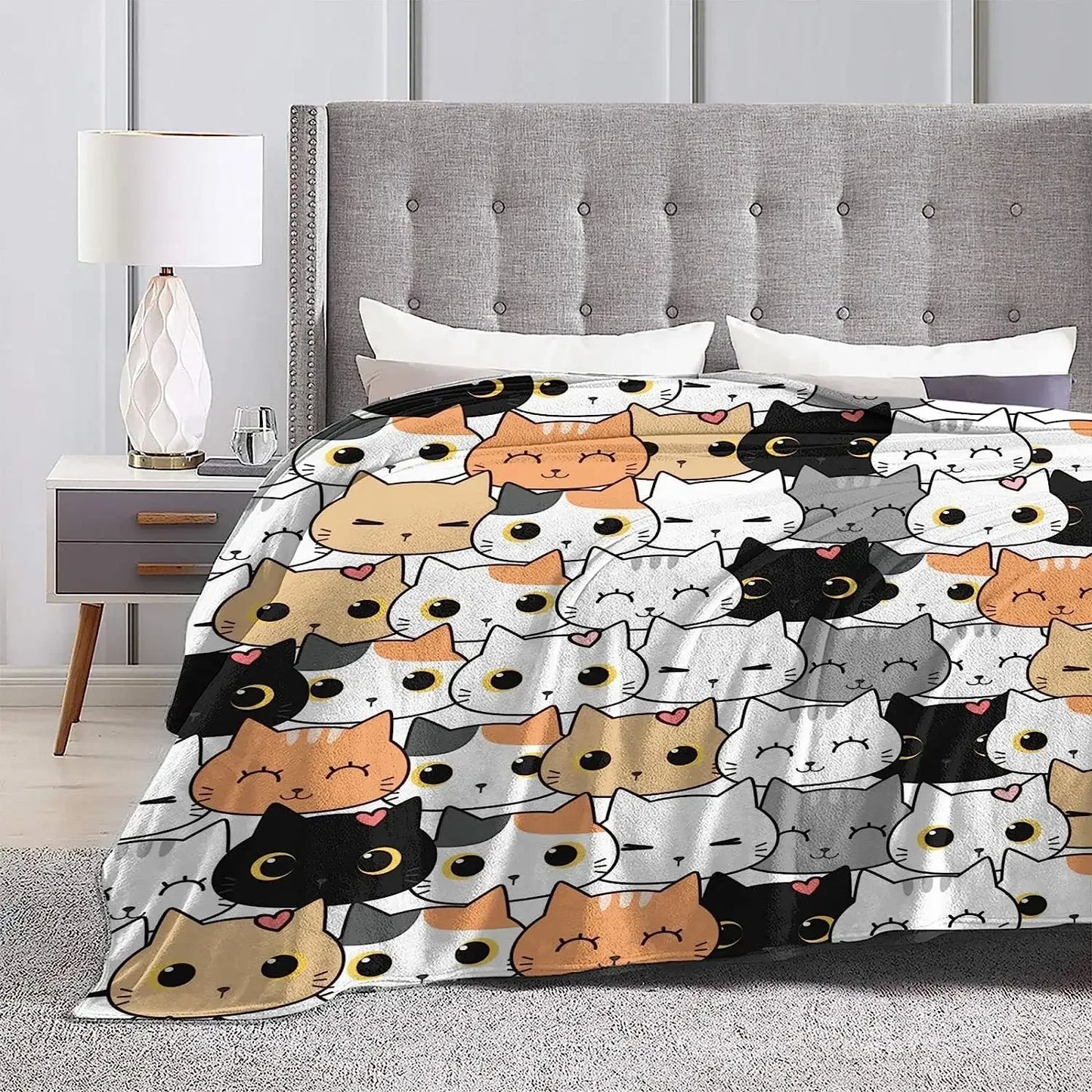 Cute Cat Blanket, Warm Blankets