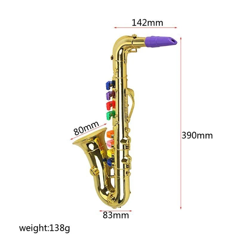 Toy Saxophone Trumpet  Silver Finish