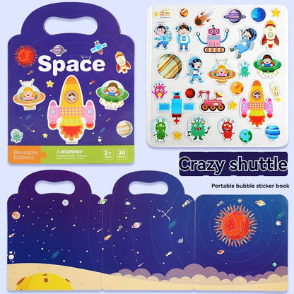 Reusable Sticker Book for Kids Vehicles Truck Stickers