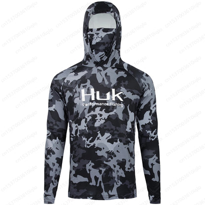 Fishing Shirts Men Long Sleeve Hooded Fishing Wear