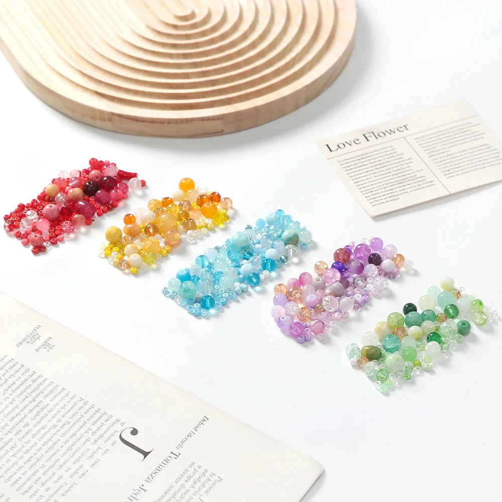 3-12mm 30g/bag Multicolor Mixed Glass Beads