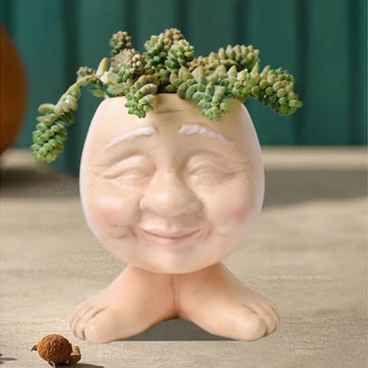 Muggle Face Flower Pot Resin