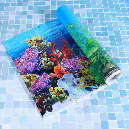3D Landscape Double Sided Fish Tank Background