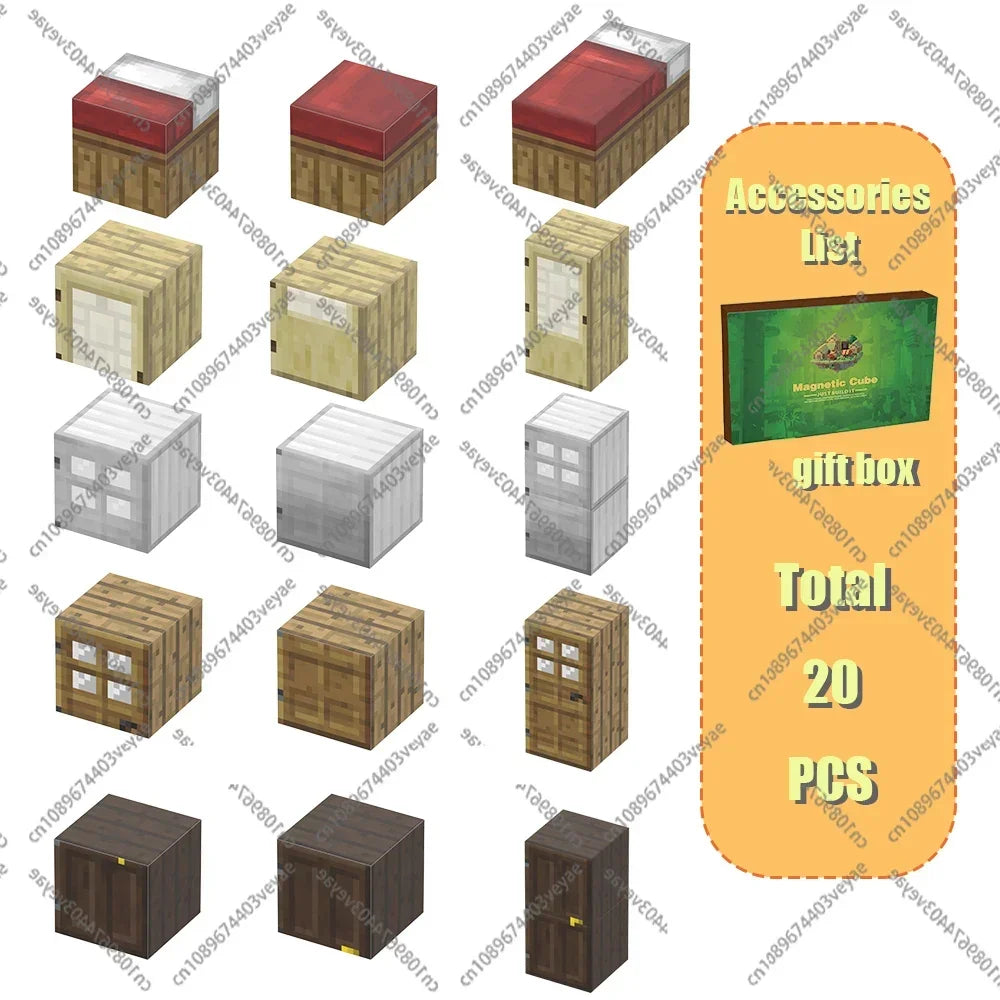 Minecraft Magnetic Building Blocks Mine World Magnet