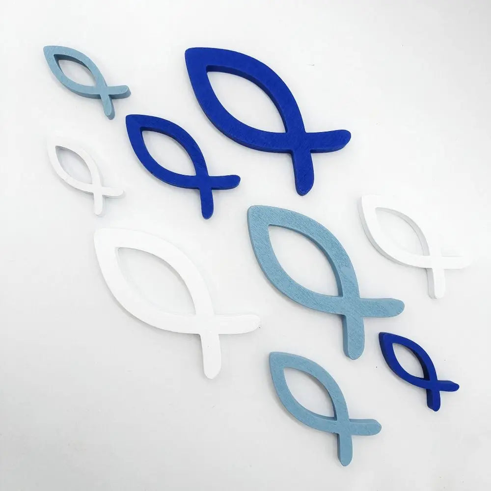 9Pcs Handcrafted Ocean Fish