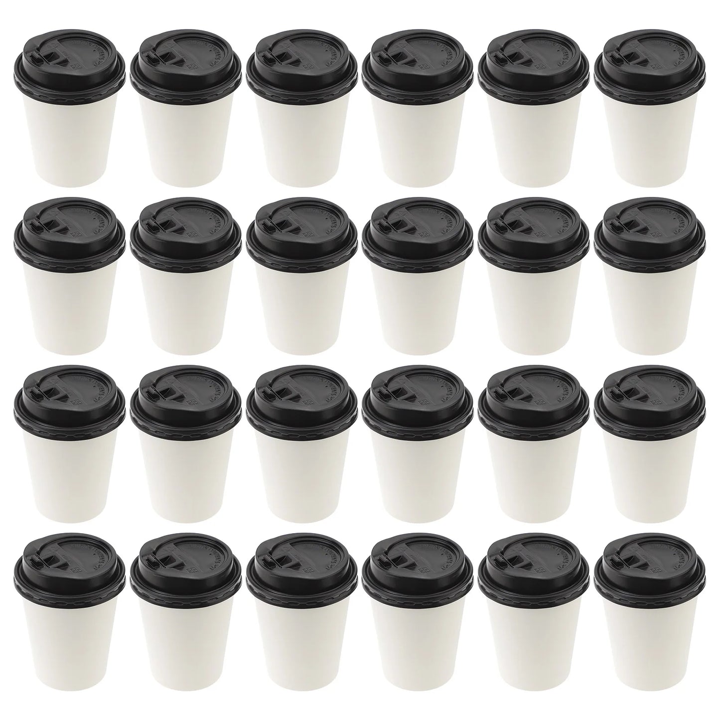 Paper Cup Disposable Takeaway Double Layer Coffee Cup with Lid