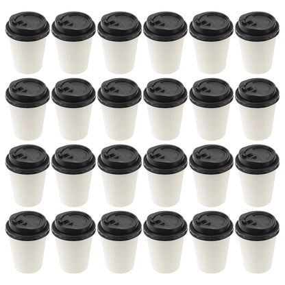 Paper Cup Disposable Takeaway Double Layer Coffee Cup with Lid