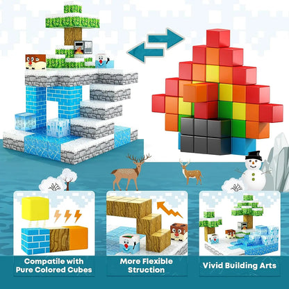 Magnetic Building Blocks Mine World