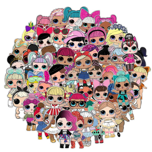 50pcs Cute Doll stickers