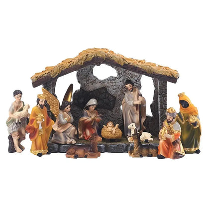Christmas Nativity Set 12pcs/set Resin Christmas Figurines Nativity Scene