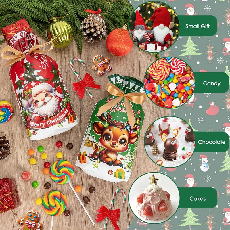 Christmas Drawstring Gift Bags