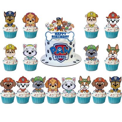 16pcs PAW Patrol Chase Cake Topper