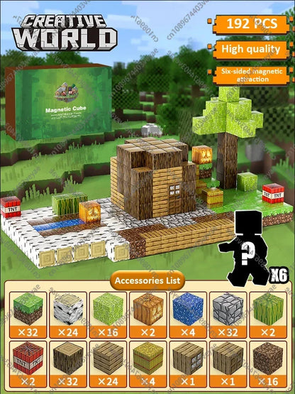 Minecraft Magnetic Building Blocks Mine World Magnet