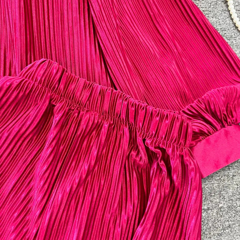 Fashion New Women Solid Casual Loose Two Pieces Set