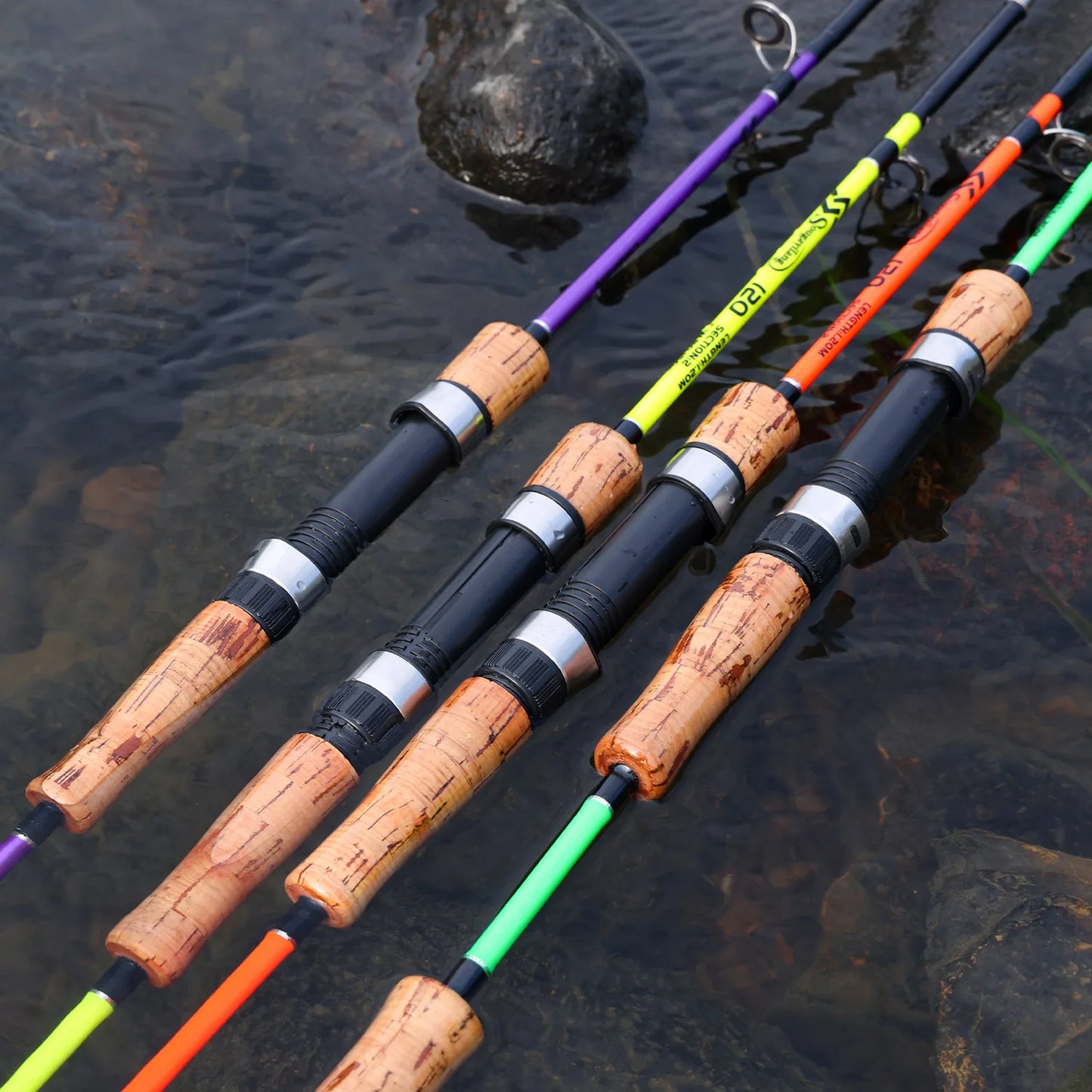 Sougayilang Lure Fishing Rod 1.2m 1.65m 2 Sections Spinning Fishing Rod 8kg Max