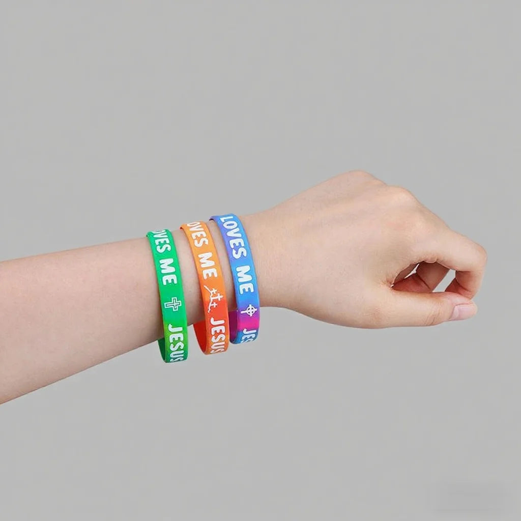 Rainbow Religious Silicone Bracelet