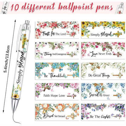 10 pcs Christian Pens