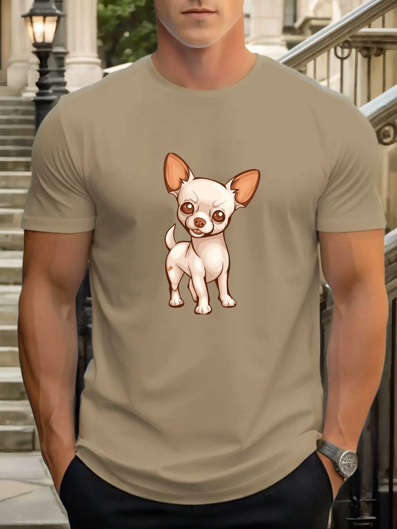 T Shirt For Mens Chihuahua 100%