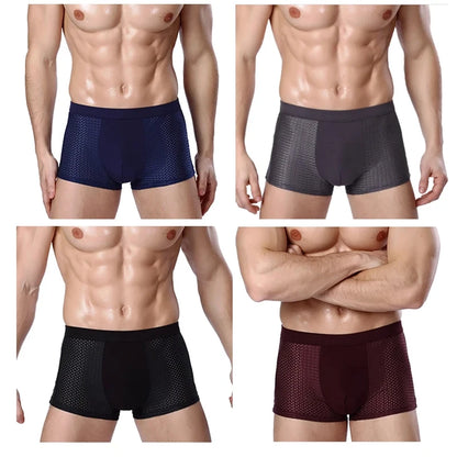 L-8XL Plus Banboo Fiber Men Underwear Male boxer