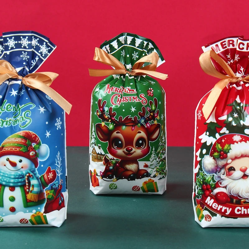Christmas Drawstring Gift Bags