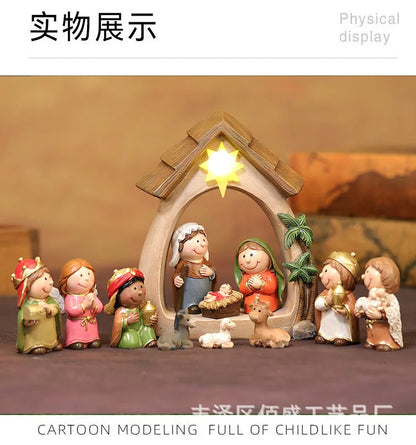 12Pcs Christmas Nativity Figurines