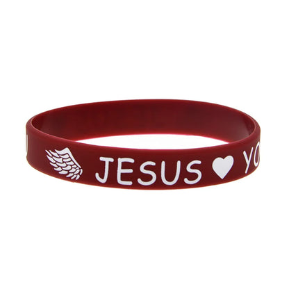 50 Pcs Jesus Silicone Bracelet