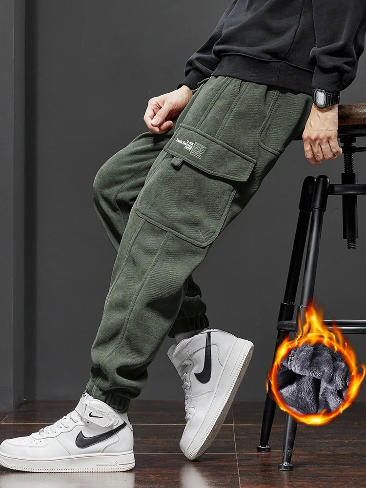 Winter Fleece Men Casual Pants