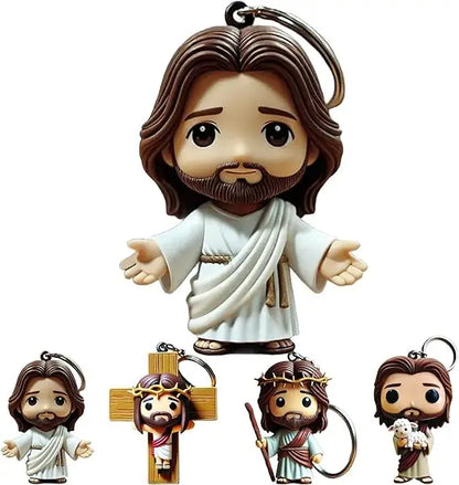 Jesus Statue Christian Key Chain
