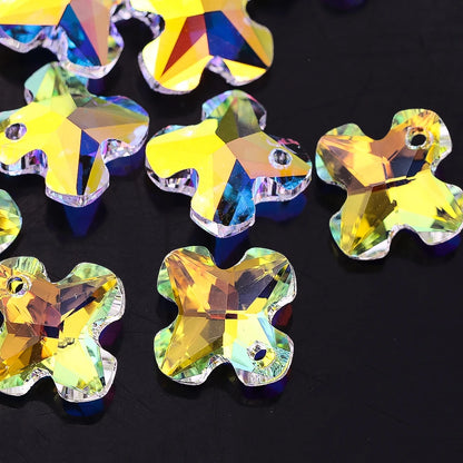 10PC Colored Glass Crystal