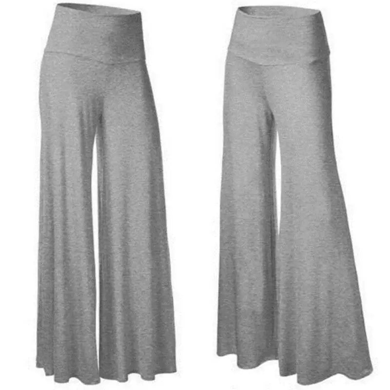 Womens High Waist Wide Leg Maxi Long Pants  S-4XL