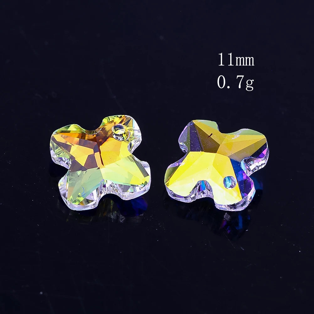 10PC Colored Glass Crystal