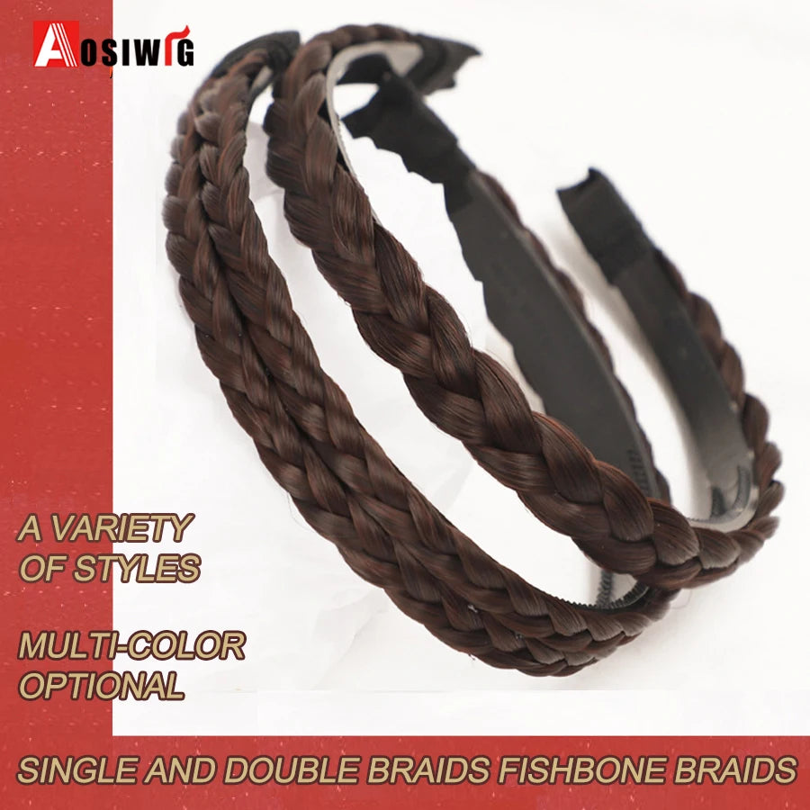Synthetic Fishbone Braided Headband