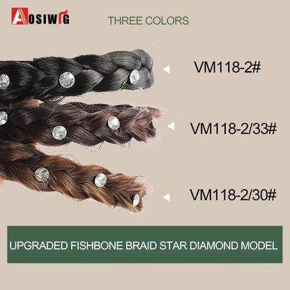 Synthetic Fishbone Braided Headband