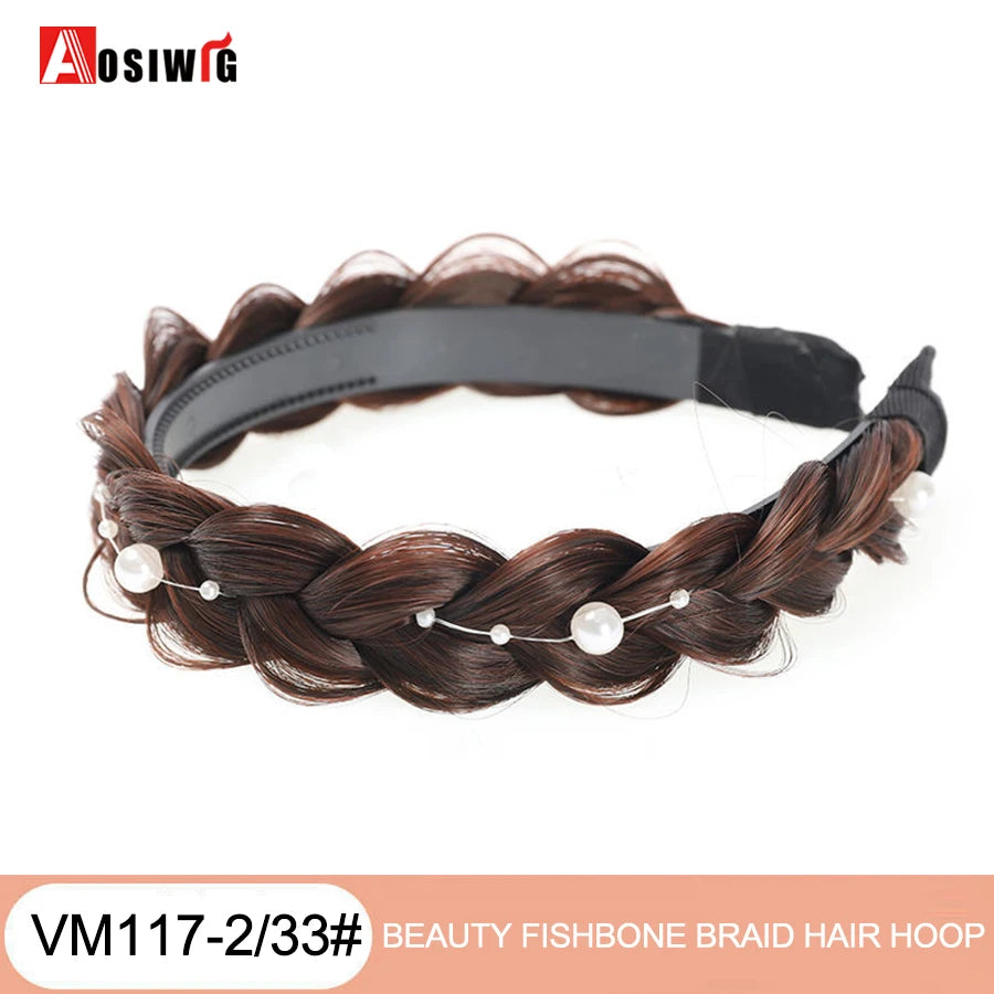 Synthetic Fishbone Braided Headband